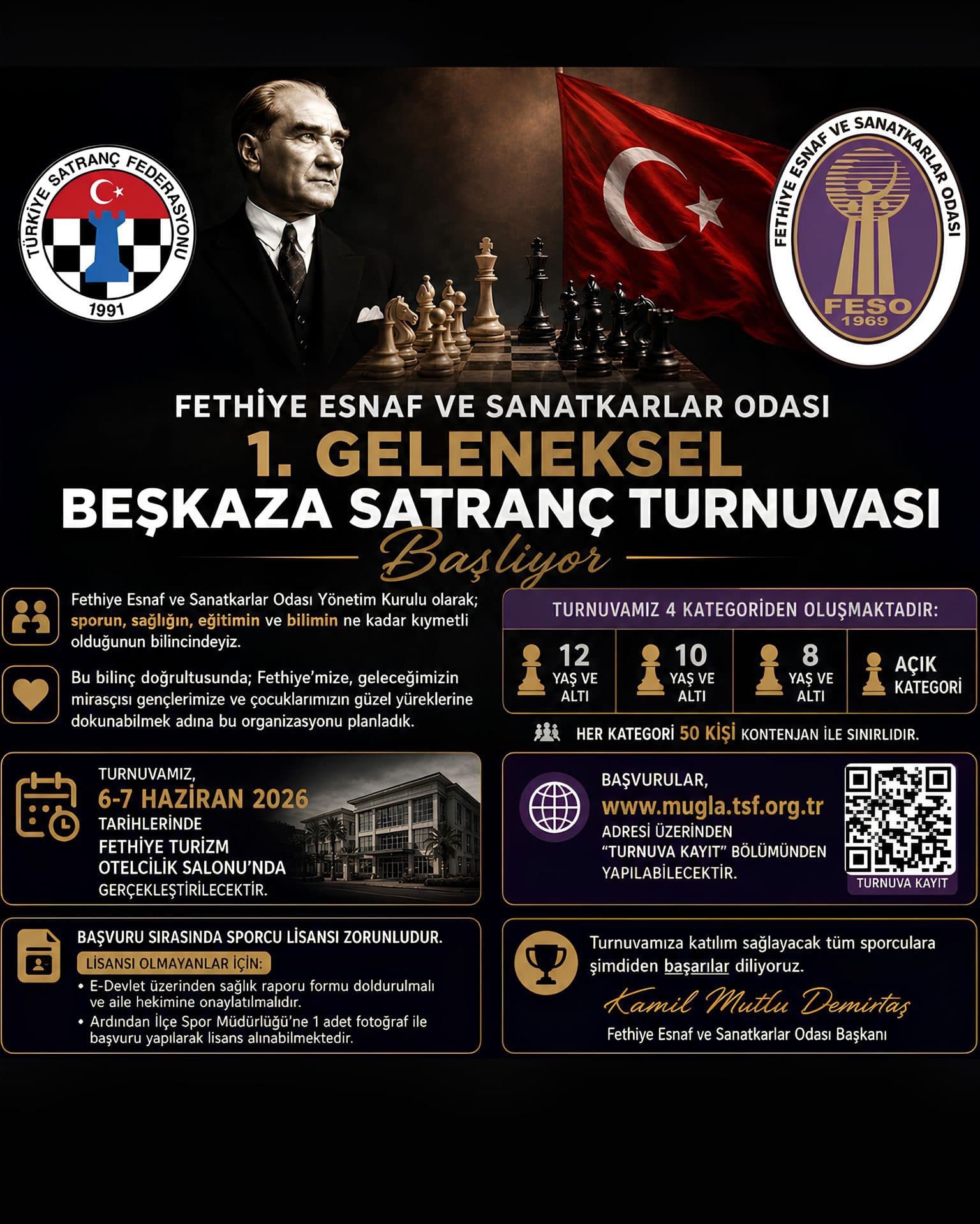 Fethiye Esnaf ve Sanatkârlar Odası 1. Geleneksel Beşkaza Satranç Turnuvası Başlıyor - Galeri 1
