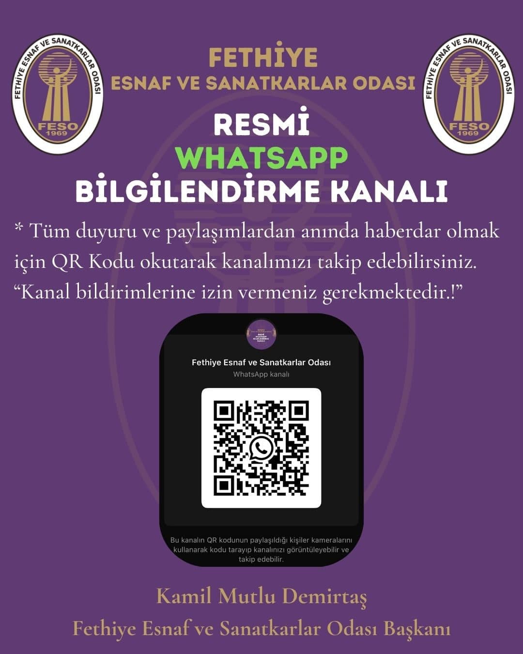 Resmi WhatsApp Bilgilendirme Kanalı - Galeri 1