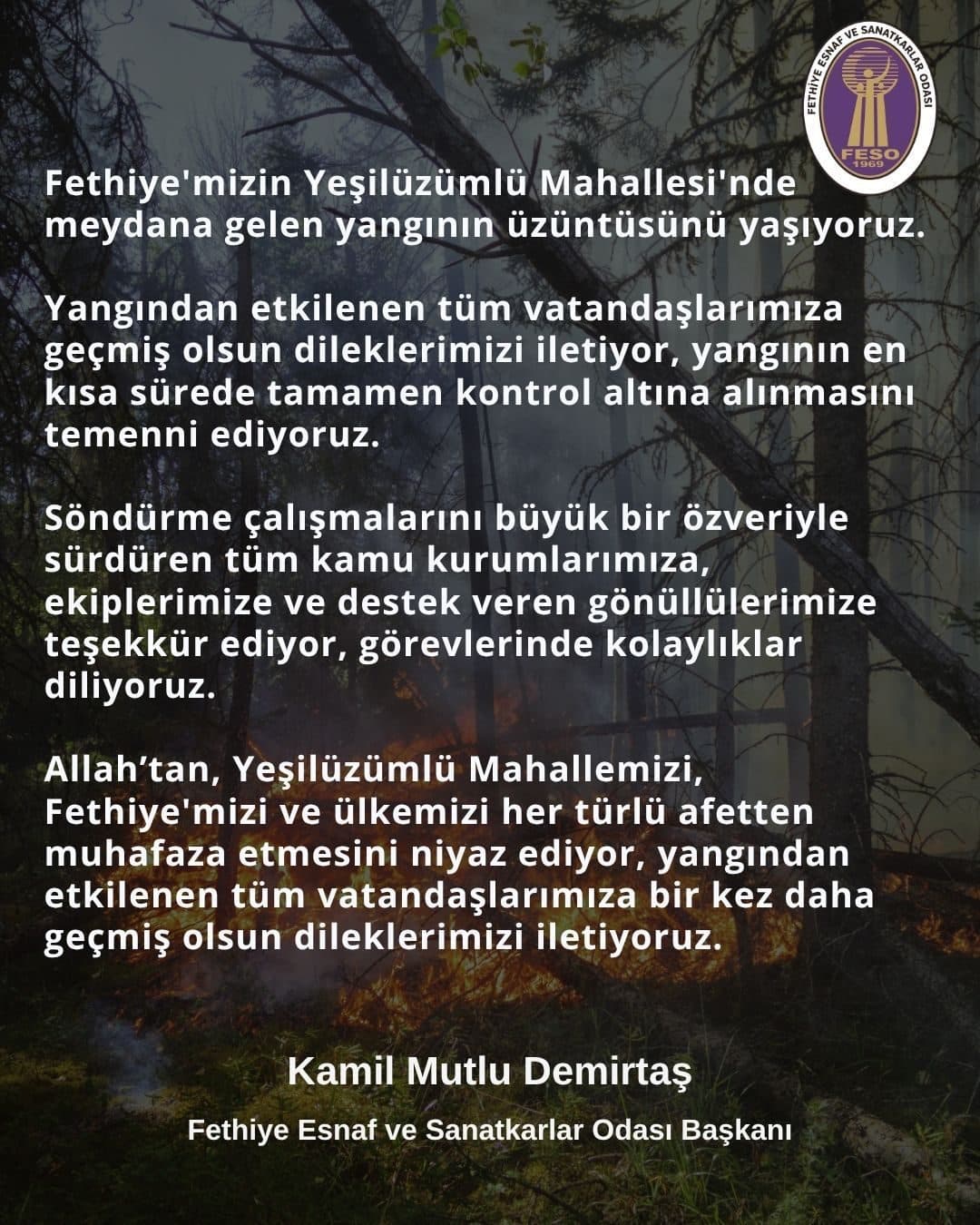 Fethiye'mizin Yeşilüzümlü Mahallesi'nde meydana gelen yangının üzüntüsünü yaşıyoruz. - Galeri 1